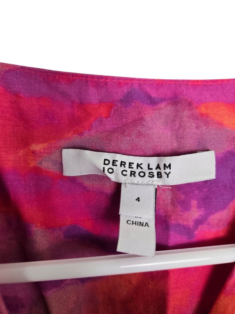 Derek Lam I.O Crosby Tie Dye Maxi Dress Pink Purple Boho Smocked 4 - Picture 7 of 9